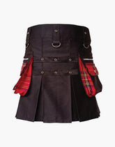 BLACK WOMEN DRESSED IN ROYAL STEWART HYBRID KILT - Scottish Kilt Jacket™ USA-UK